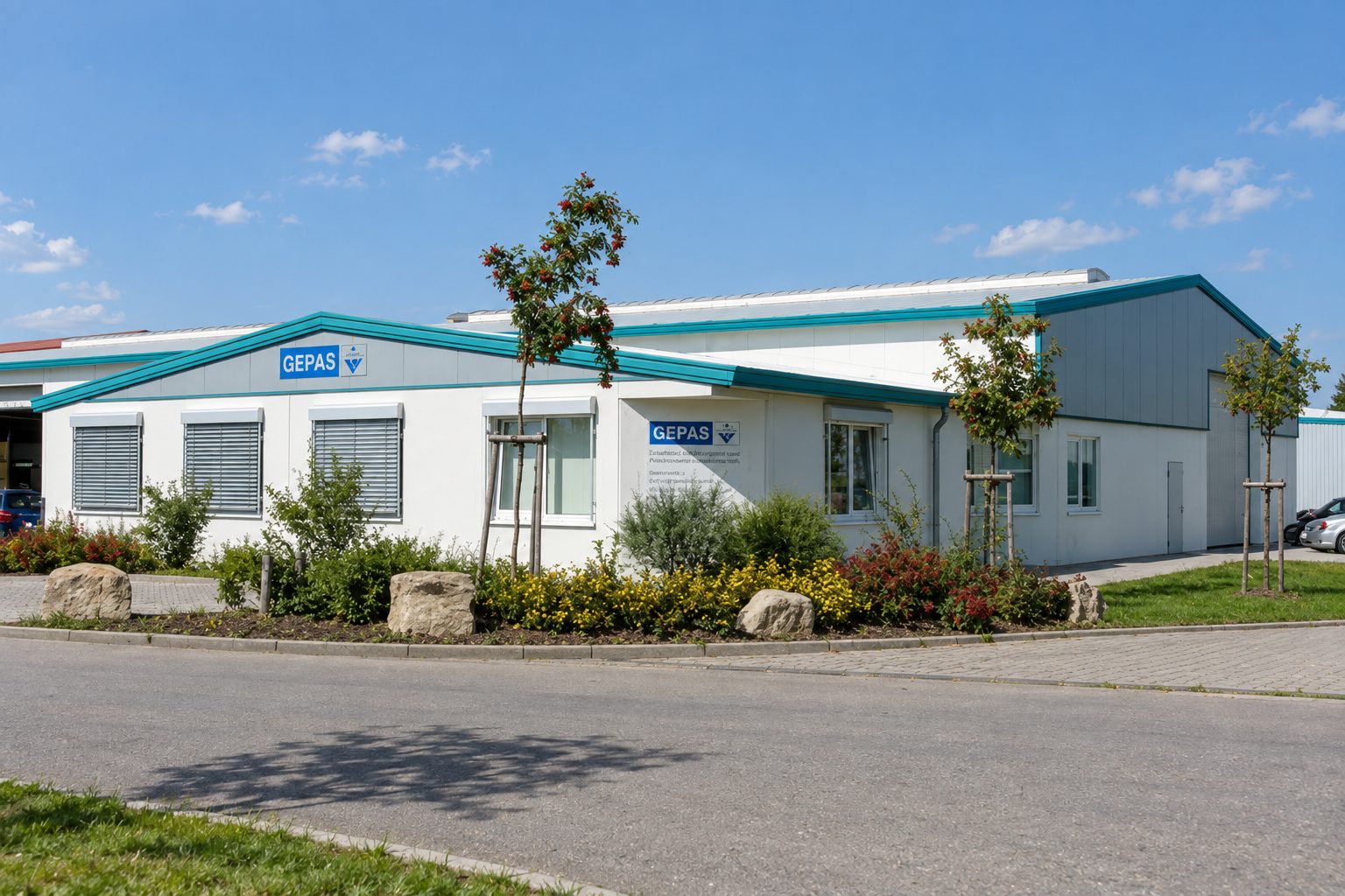 Firmengebäude von GEPAS in Wolpertshausen